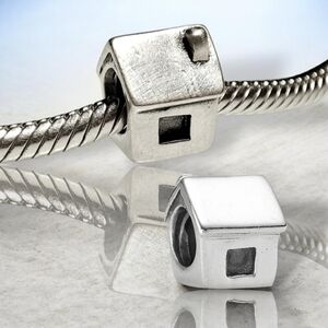 PANDORA Sterling Silver House Bead Charm Retired 790115